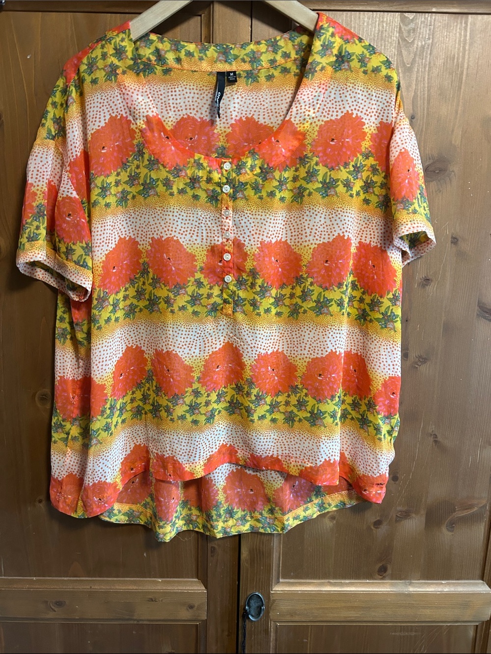 Women’s O'Neill sheer  Floral Short-Sleeve Blouse, Medium